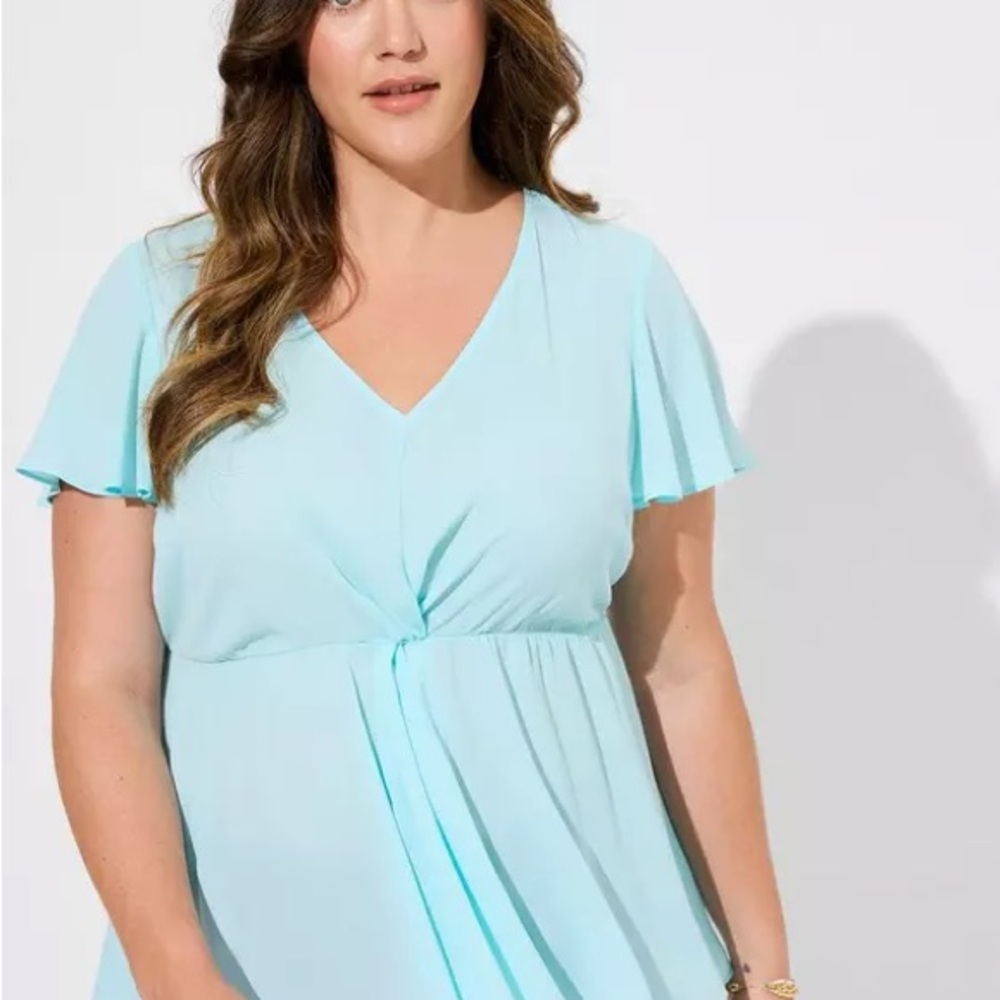 Torrid Sky Blue Blouse Size 1